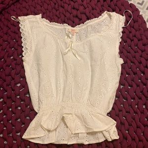 White lace top